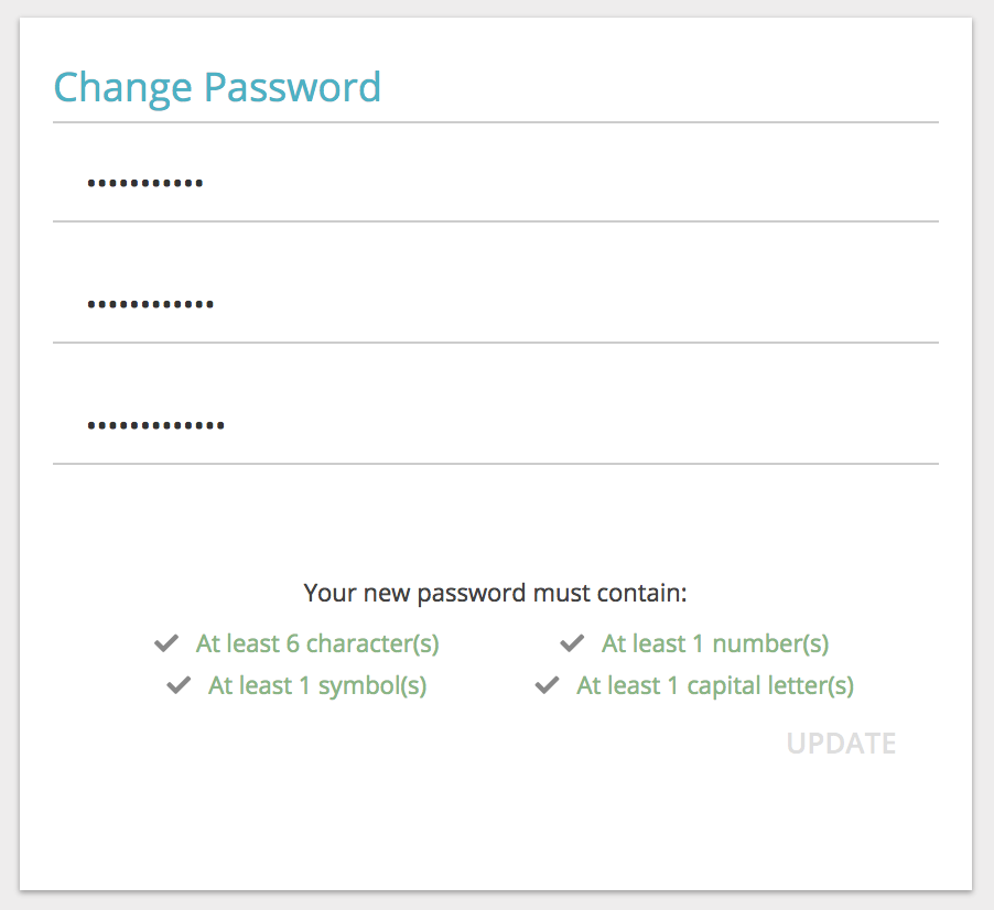Update Password